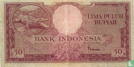 Indonesië 50 Rupiah ND (1957) - Afbeelding 1