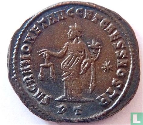 Empire romain par l'empereur Dioclétien Ticinum Grootfollis 304-305 n. Chr. - Image 1