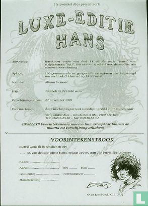 Luxe editie Hans