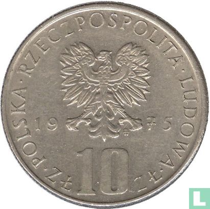 Pologne 10 zlotych 1975 (type 1) - Image 1