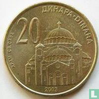 Serbia 20 dinara 2003 - Image 1