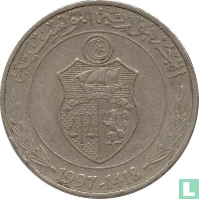 Tunisia 1 dinar 1997 (AH1418) - Image 1