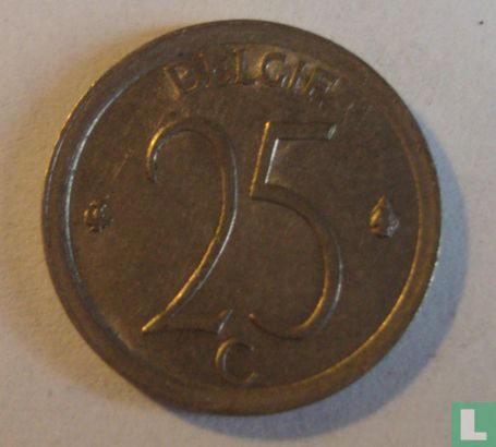 Belgium 25 centimes 1965 (NLD) - Image 2