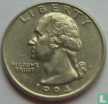 États-Unis ¼ dollar 1994 (D) - Image 1