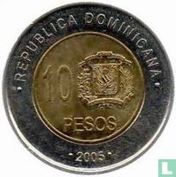 Dominican Republic 10 pesos 2005 - Image 1