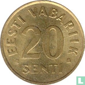 Estonia 20 senti 1992 - Image 2