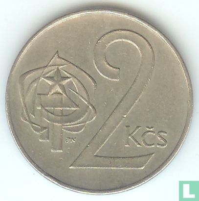 Tchécoslovaquie 2 koruny 1989 - Image 2