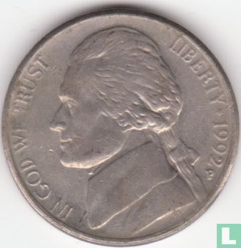 United States 5 cents 1992 (P) - Image 1