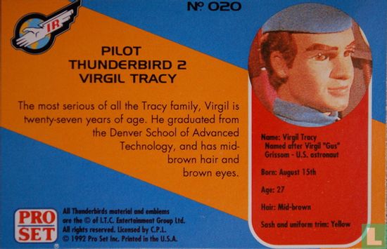 Pilot Thunderbird 2 Virgil Tracy - Image 2