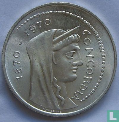 Italië 1000 lire 1970 "Centennial of Rome as Italian capital" - Afbeelding 1