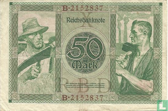 Allemagne 50 Mark 1920 (P.68 - Ros.66) - Image 2