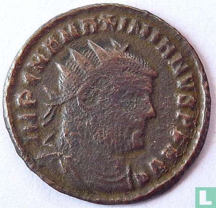 Cyzicus Roman Empire Antoninianus of Emperor Maximian 295-299 AD - Image 2