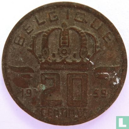 Belgium 20 centimes 1959 - Image 1