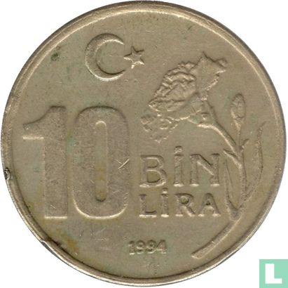 Turkije 10 bin lira 1994 - Afbeelding 1