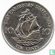États des Caraïbes orientales 10 cents 1993 - Image 1