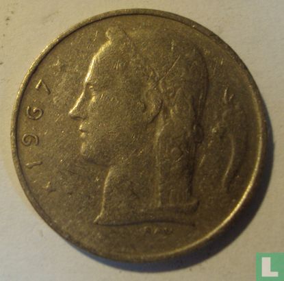 Belgique 1 franc 1967 (FRA) - Image 1