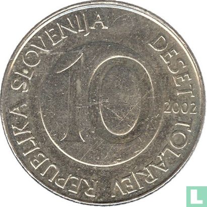 Slovénie 10 tolarjev 2002 - Image 1