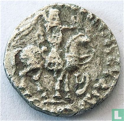 Indo Scythisch Koninkrijk Bactrië  Drachme van Koning Azes II  35 -12 v.Chr - Afbeelding 2