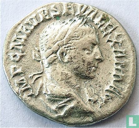 Romeinse Keizerrijk Denarius van Keizer Severus Alexander 222 n.Chr. - Afbeelding 2