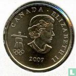 Canada 25 cents 2007 (kleurloos) "Vancouver 2010 Winter Olympics - Alpine skiing" - Afbeelding 1