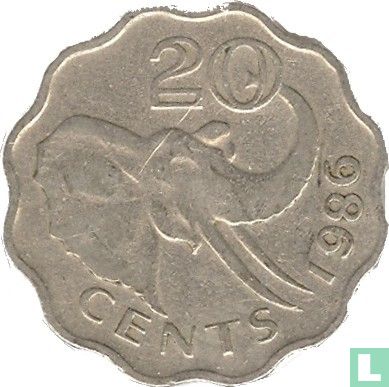 Swaziland 20 cents 1986 - Afbeelding 1