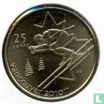 Canada 25 cents 2007 (kleurloos) "Vancouver 2010 Winter Olympics - Alpine skiing" - Afbeelding 2