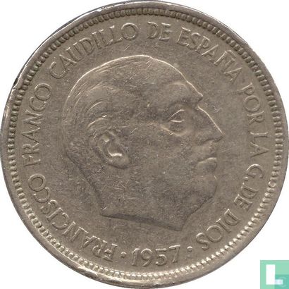 Espagne 5 pesetas 1957 (73) - Image 2