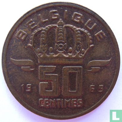 Belgium 50 centimes 1969 (FRA) - Image 1