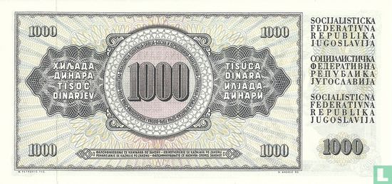 Yougoslavie 1.000 Dinara 1974 - Image 2