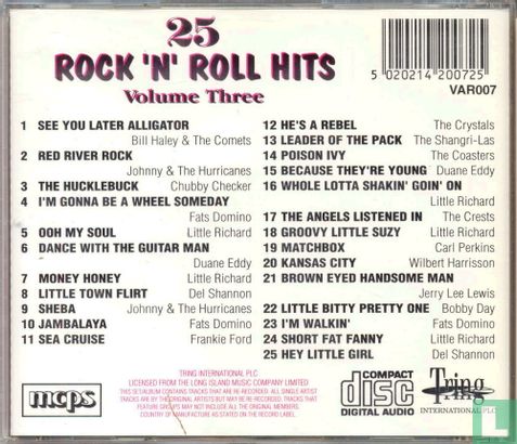 25 Rock 'n' Roll Hits Volume 3 - Image 2