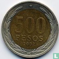 Chile 500 Peso 2002 (Typ 1) - Bild 1