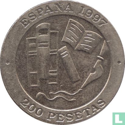 Spain 200 pesetas 1997 "75th anniversary of Nobel Prize for Jacinto Benavente" - Image 1