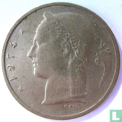 België 1 franc 1974 (NLD) - Afbeelding 1