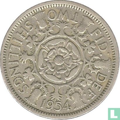 Royaume-Uni 2 shillings 1954 - Image 1