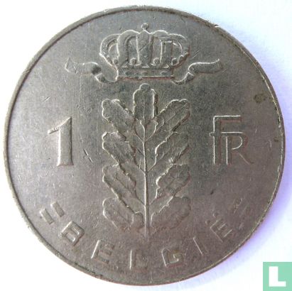 Belgique 1 franc 1974 (NLD) - Image 2