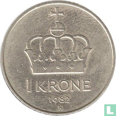 Norway 1 krone 1982 - Image 1