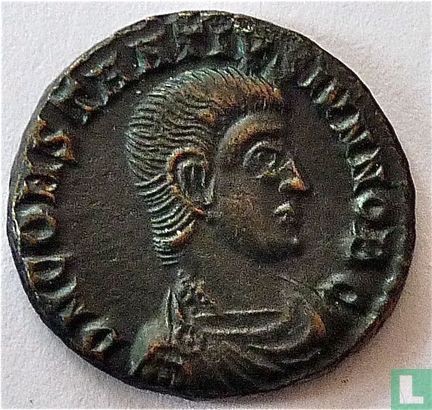 Romeinse Keizerrijk Siscia AE3 Kleinfollis van Keizer Constantius Gallus 354 n.Chr. - Afbeelding 2