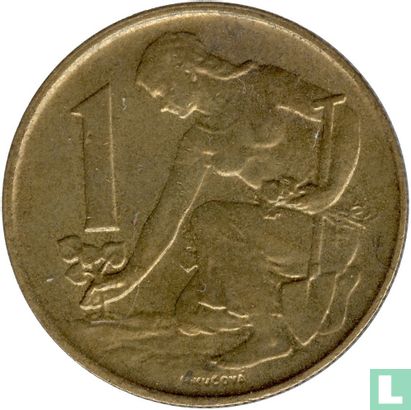 Tchécoslovaquie 1 koruna 1990 - Image 2