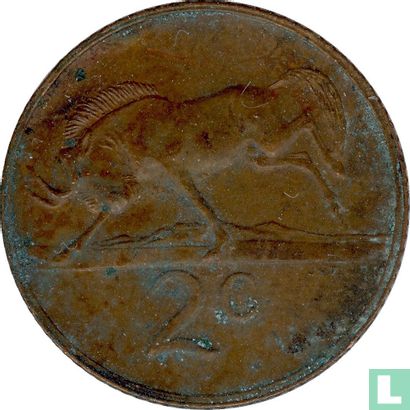 Afrique du Sud 2 cents 1974 - Image 2