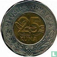 Croatie 25 kuna 1999 "Euro Currency introduction in countries in European Union" - Image 2