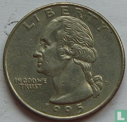 United States ¼ dollar 1995 (D) - Image 1