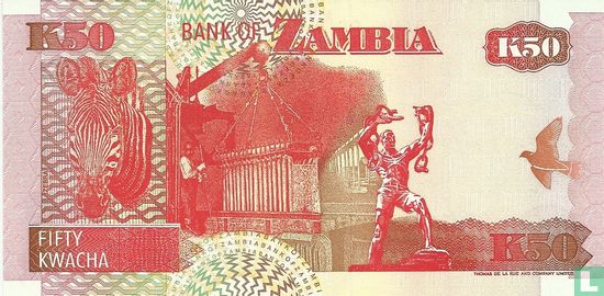 Zambia 50 Kwacha 1992 (P37b) - Image 2