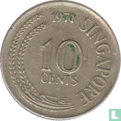 Singapour 10 cents 1971 - Image 1
