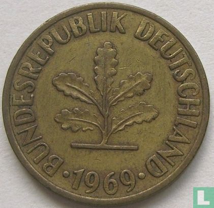 Allemagne 10 pfennig 1969 (J) - Image 1