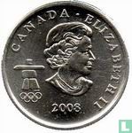 Canada 25 cents 2008 (non coloré) "Vancouver 2010 Winter Olympics - Bobsleigh" - Image 1