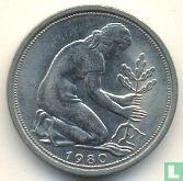 Duitsland 50 pfennig 1980 (D) - Afbeelding 1