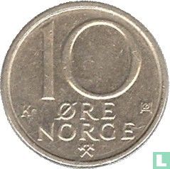 Norwegen 10 Øre 1987 - Bild 2