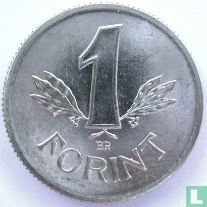 Hongarije 1 forint 1989 (lange stralen) - Afbeelding 2