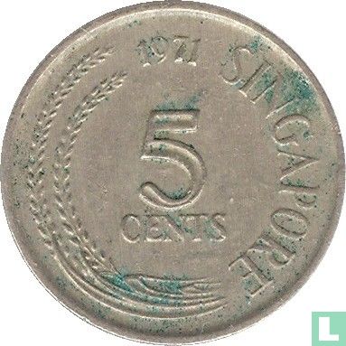 Singapore 5 cents 1971 - Image 1