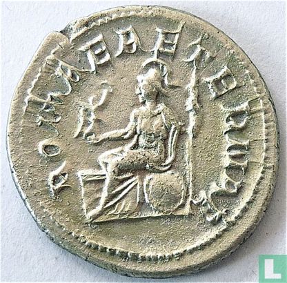 Romeinse Keizerrijk Antoninianus van Keizer Philippus I Arabs 247 n.Chr. - Afbeelding 1